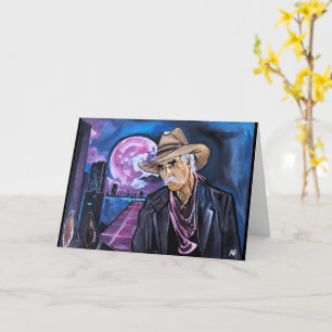 Carte Peinture Lune Néon par Alfred Fox