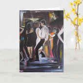 Carte Peinture Mambo Night par Alfred Fox (Fleur jaune)