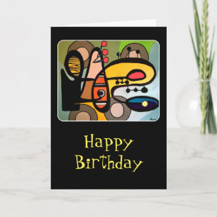 Carte Peinture 'Mid-Century Modern Abstract the Machine'