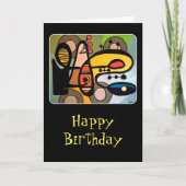 Carte Peinture "Mid-Century Modern Abstrait the Machine" (Devant)