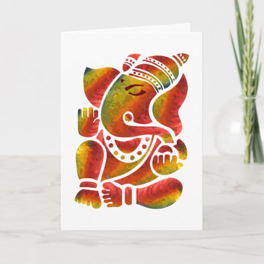 Carte Peinture multicolore de Ganesha (Devant)