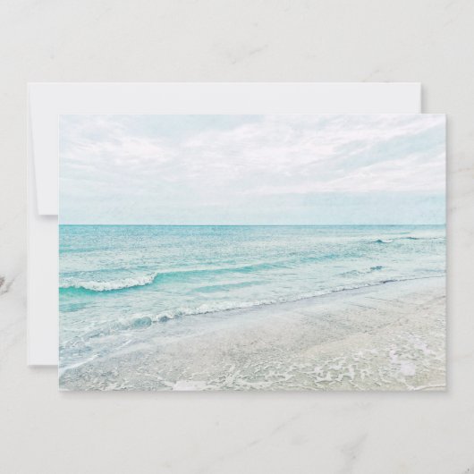 Carte Peinture Ocean Waves Aqua Aquarelle bleu clair (Devant)