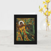 Carte Peinture originale à l'aquarelle (Fleur jaune)