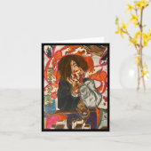 Carte Peinture originale à l'aquarelle (Fleur jaune)