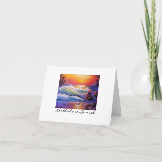 Carte Peinture originale de coucher du soleil de (Devant)