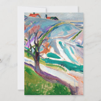 Carte Peinture paysagère Edward Munch Art expressionnist