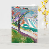 Carte Peinture paysagère Edward Munch Art expressionnist (Fleur jaune)