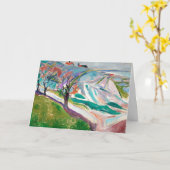 Carte Peinture paysagère Edward Munch Art expressionnist (Fleur jaune)