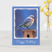 Carte Peinture pour oiseaux bleus (femelle) - Art origin (Fleur jaune)