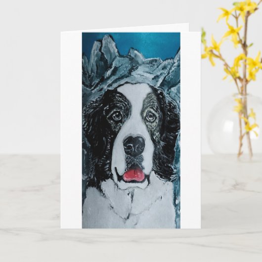 Carte Peinture pyrénéenne Mastiff par Alfred Fox (Fleur jaune)