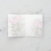 Carte Peinture rose vintage restaurée vierge (Intérieur)