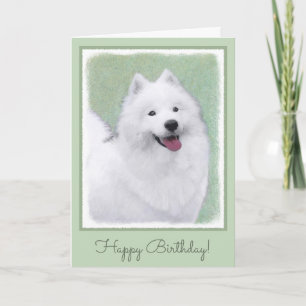 Carte Peinture Samoyed - Cute Original Chien Art