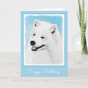 Carte Peinture Samoyed - Cute Original Chien Art