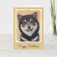 Peinture Shiba Inu (Noir et Tan) - Art Chien