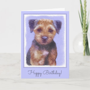 Carte Peinture sur la frontière de Terrier - Belle art o