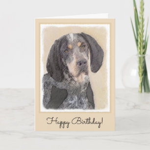 Carte Peinture sur pilon bleu - Cute Original Dog Ar