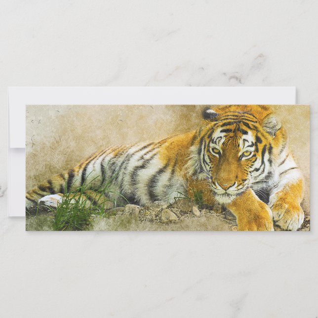 Carte Peinture sur tigre (Devant)