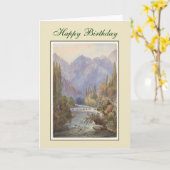 Carte peinture vintage (Fleur jaune)