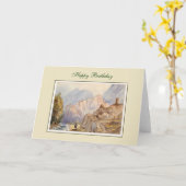 Carte peinture vintage (Fleur jaune)