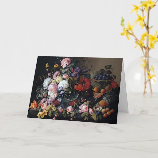 Carte Peinture Vintage classique (Fleur jaune)
