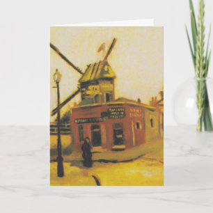 Carte Peinture vintage de Van Gogh Moulin à vent Paris