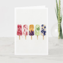 Peintures aquarelles de popsicles vibes estivales