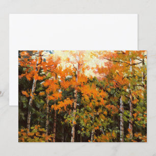 Carte Peintures de scène d'automne glorieux des trembles