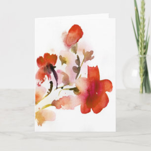 Carte Peintures florales abstraites d'aquarelle