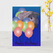 Carte Pékin Cochon de Guinée, Joyeux anniversaire ! (Fleur jaune)