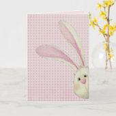 Carte Pékin Lapin De Pâques Sur En vichy (Fleur jaune)