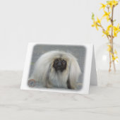 Carte Pekingese 9R072D-026 (Fleur jaune)