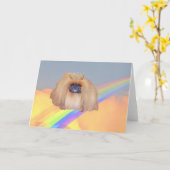 Carte Pékinois Arc-en-ciel (Fleur jaune)