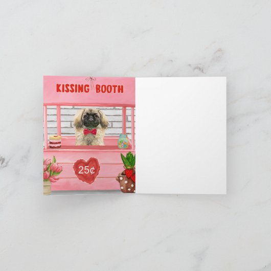 Carte Pékinois stand de baisers de la Saint-Valentin (Intérieur)