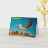 Carte Pélican australien (Fleur jaune)