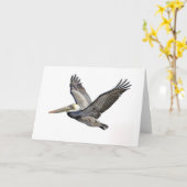 Carte Pélican clair (Fleur jaune)