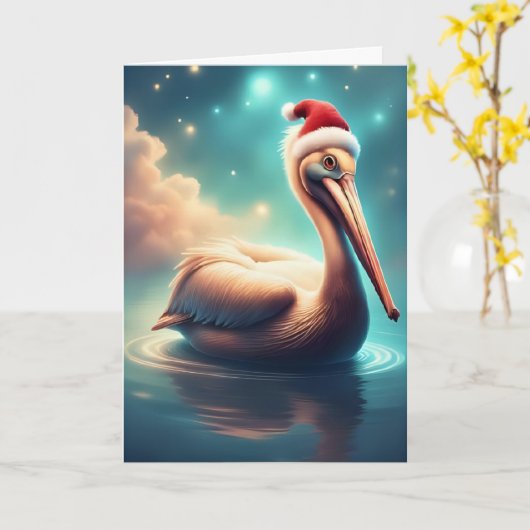 Carte Pelican Noel (Fleur jaune)