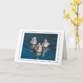 Carte Pélicans en gros plan (Fleur jaune)