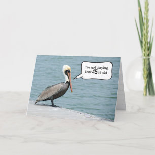 Carte Pellican sur un quai pour 45e anniversaire