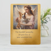 Carte Pembroke Corgi élégant Angel Sympathy (Debout devant)