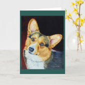 Carte Pembroke Welsh Corgi (Fleur jaune)