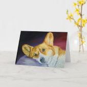 Carte Pembroke Welsh Corgi (Fleur jaune)