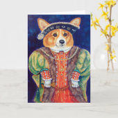 Carte Pembroke Welsh Corgi (Fleur jaune)