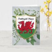 Carte Penblwydd Hapus Joyeux anniversaire (Fleur jaune)