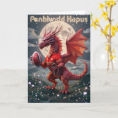 Carte Penblwydd Hapus Joyeux anniversaire (Fleur jaune)