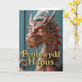 Carte Penblwydd Hapus Joyeux anniversaire (Fleur jaune)