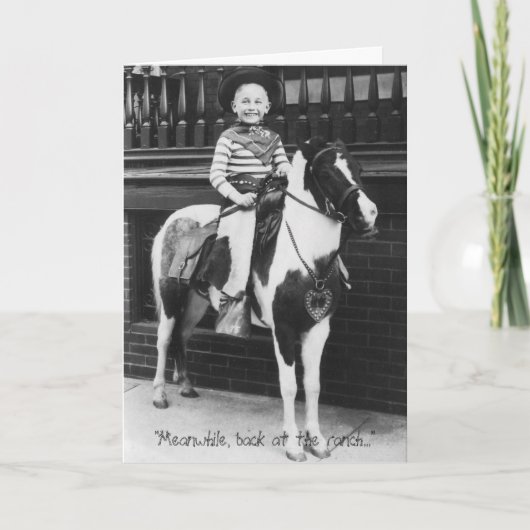 Carte "Pendant ce temps, de retour au ranch..." (Devant)