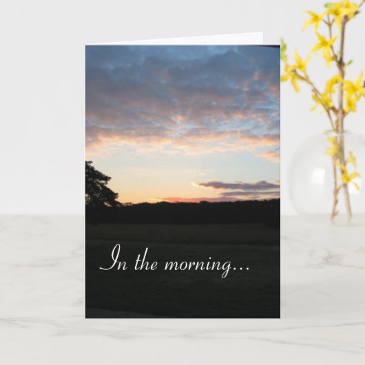 Carte Pendant le matin… (Fleur jaune)