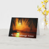 CARTE "PENDANT QUE VOUS ÉCHANGEZ DES VOÛTES" (Fleur jaune)