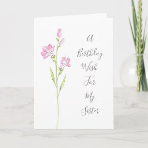 Carte Pendentif rose Aquarelle