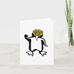 Carte PENGUIN aux yeux jaunes - Graphique animal en voie